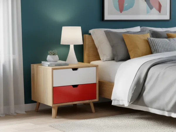 Erica Solid Wood Bedside Table